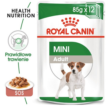 Royal Canin Mini Adult karma mokra w sosie dla psów dorosłych, ras małych saszetka 85g