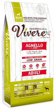 Vivere Dog Medium Adult Lamb 12kg