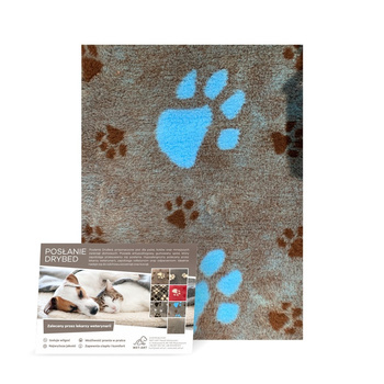 DRY BED Legowisko 100x75 big paw morski - 10075 BP TE