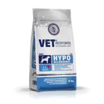 Karma sucha dla psa VET RESPONSE VETERINARY DIET HYPPOALERGENIC  8 kg