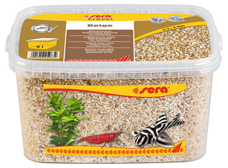 Sera Żwirek do akwarium Gravel Beige O 2 - 4 mm 6 l, beżowy