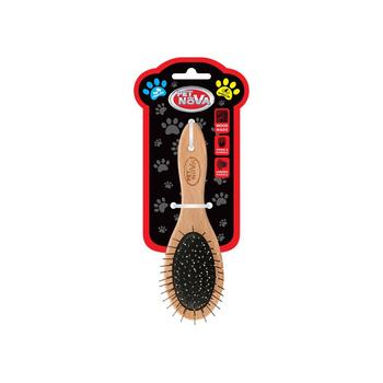 PET NOVA GRO-WOOD-2BRUSH-S szczotka drewniana dwustronna