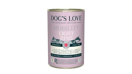 DOG'S LOVE Mobility light rind - karma niskotłuszczowa dla psa z wołowiny (400g)