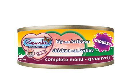 Renske Cat fresh meat chicken with turkey - kurczak z indykiem, pełnoporcjowa, mus (70g)