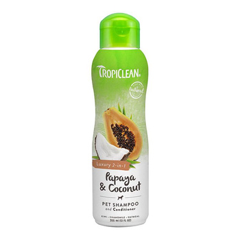 TROPICLEAN SHAMPOO PAPAYA&COCONUT 2IN1 355ml