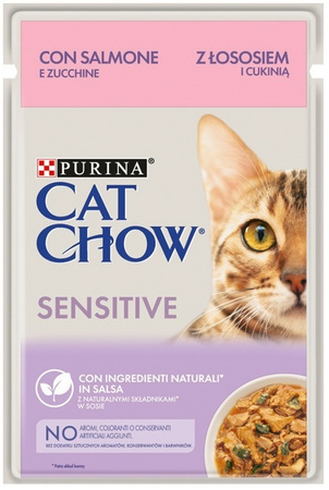 Purina Cat Chow Sensitive Łosoś saszetka 85g