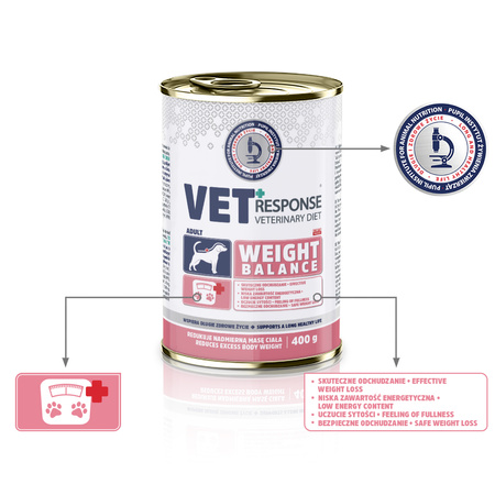 Karma mokra dla psa VET RESPONSE VETERINARY DIET WEIGHT-BALANCE 400 g