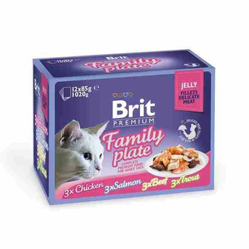 BRIT PREMIUM KOT sasz.12x85g FAMILY ŻEL