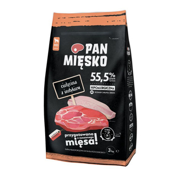 Pan Mięsko Karma cielęcina z indykiem chrupki M 3kg