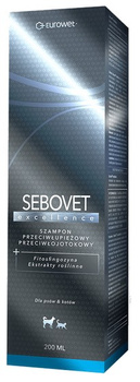 Sebovet Excellence - szampon przeciwłupieżowy i przeciwłojotokowy dla kota i psa 200ml