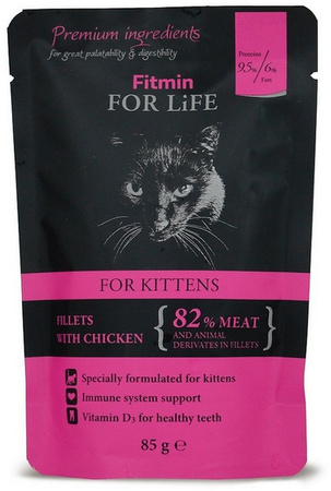 Fitmin Cat For Life Kitten Chicken saszetka 85g