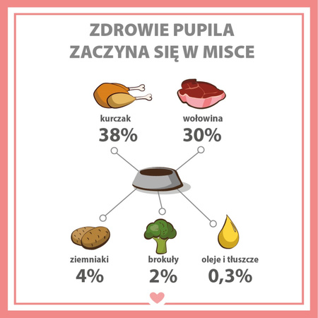 Karma mokra dla psa PUPIL Premium All Meat ADULT kurczak i wołowina 800 g