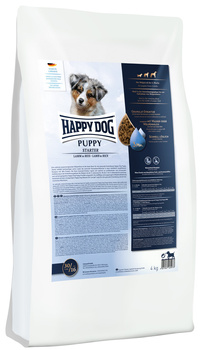 HappyDog Puppy Starter, karma, dla szczeniąt, od 4 tygodnia, jagnięcina/ryż 4 kg