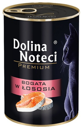 Dolina Noteci Premium Kot Bogata w łososia puszka 400g