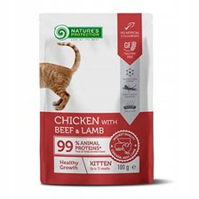 NATURES PROTECTION KOT SASZETKA 100g   KITTEN BEEF