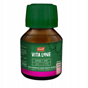 Vitapol Vitaline Cynk + jod dla ptaków egzotycznych 50ml