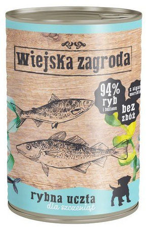 Wiejska Zagroda Rybna uczta Puppy puszka 400g