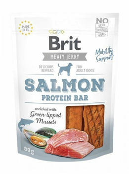 BRIT PIES 80g SNACK JERKY SALMON PROTEIN  BAR