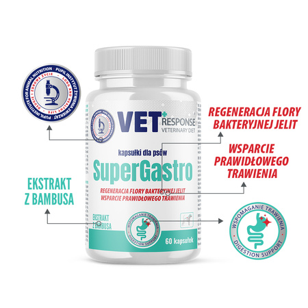 VET RESPONSE SuperGastro na trawienie 120 ml - 60 kapsułek