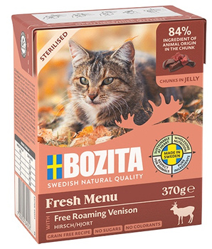 Bozita CiJ Sterilised Chunks in Jelly     with Venison 370g /6 64925