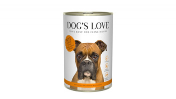 DOG'S LOVE Pute - indyk z jabłkami, cukinią i olejem z orzechów włoskich (400g)