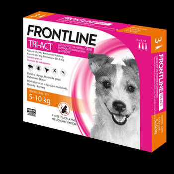 Frontline TRI-ACT pies S (5-10kg) 3 pipety